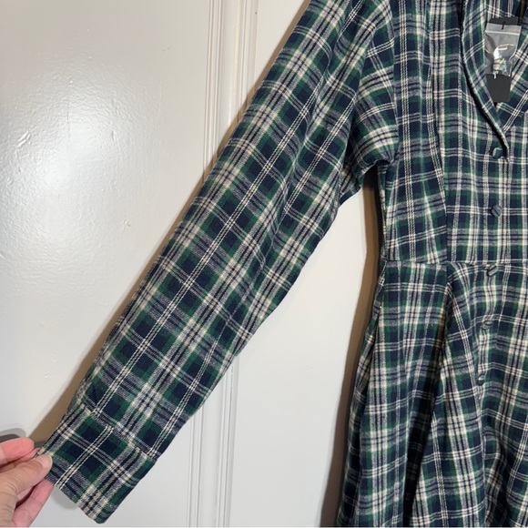 Lulu’s NWT Autumnal Attitude Navy Blue Plaid Skater‎ Mini Dress With Pockets S - Picture 11 of 16